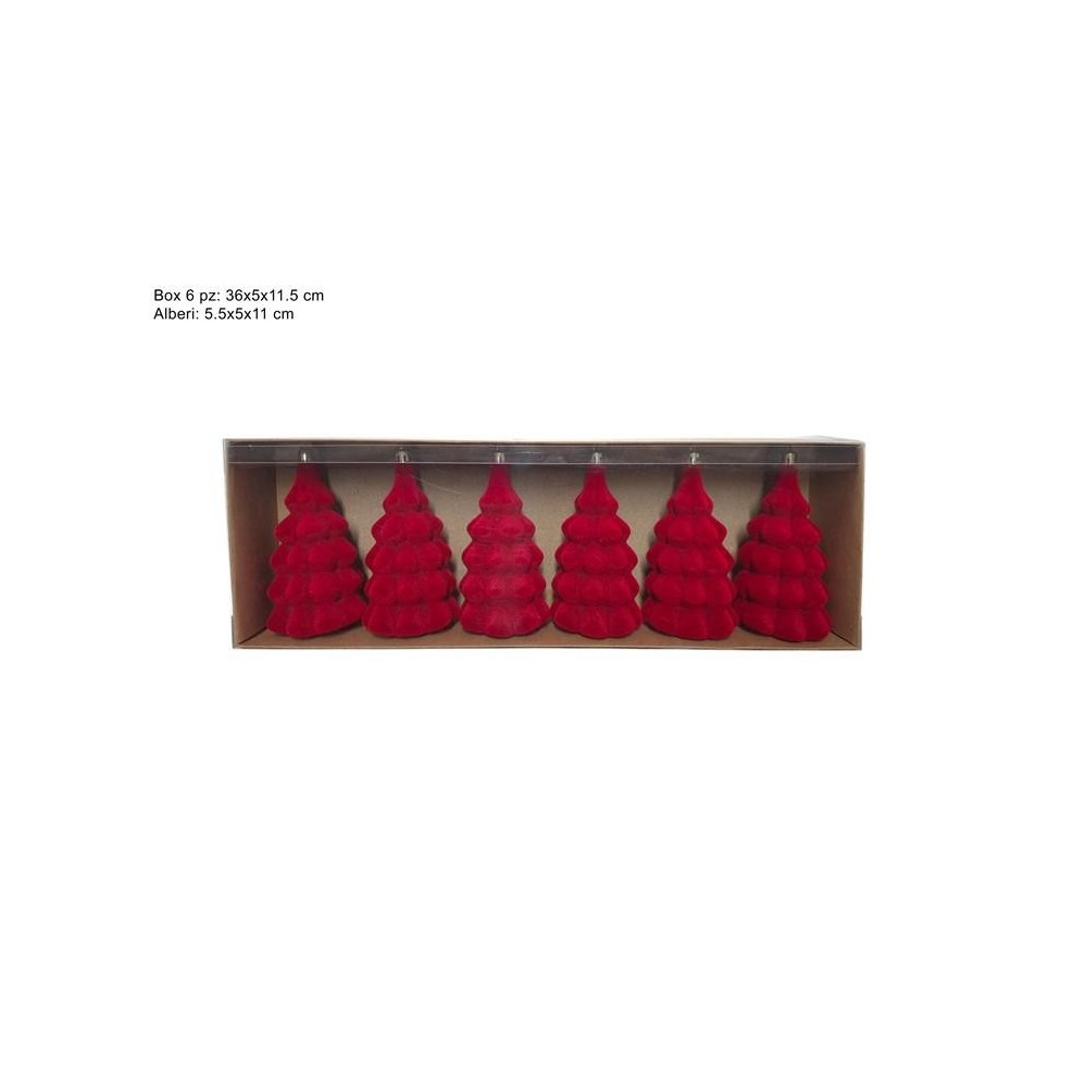 ALBERI 11CM 6PZ. ROSSO VELLUTO